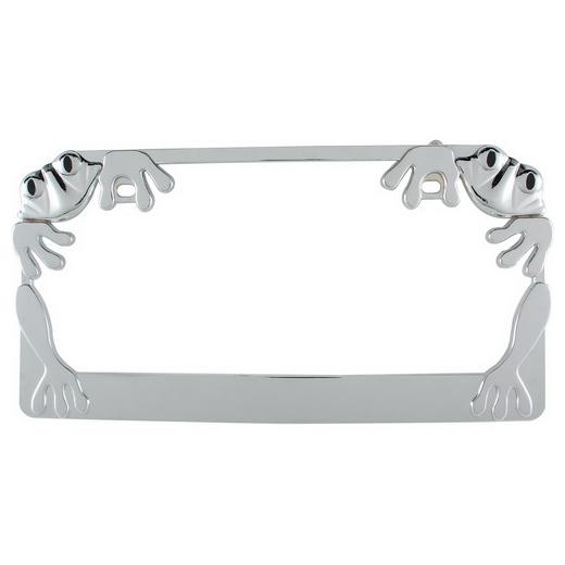 Pilot Chrome Froggy License Plate Frame - Click Image to Close